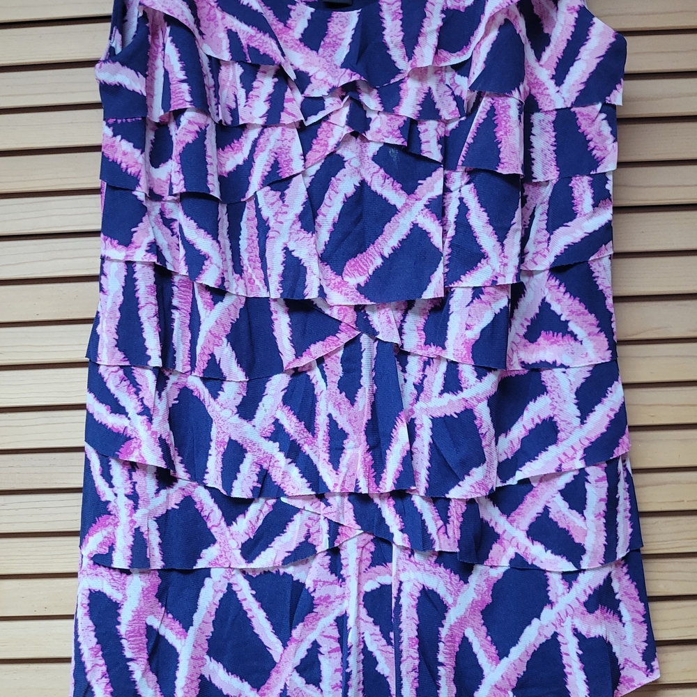 Style & Co. Pink and Blue Layered Blouse